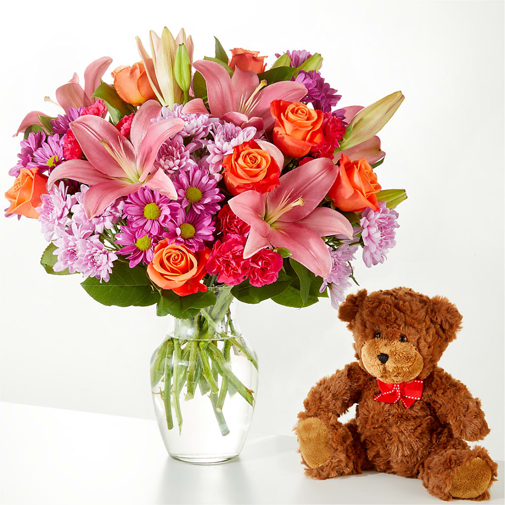 One and Only Bouquet and Bear Bundle – Colonial Floral Fascinations, Georgetown SC