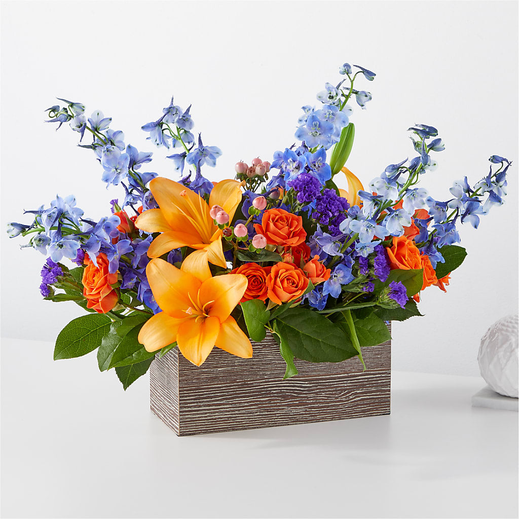 Radiant Citrus Box Bouquet – Colonial Floral Fascinations, Georgetown SC
