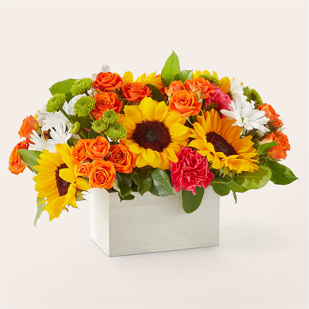 Sun-drenched Blooms Box Bouquet – Colonial Floral Fascinations, Georgetown SC