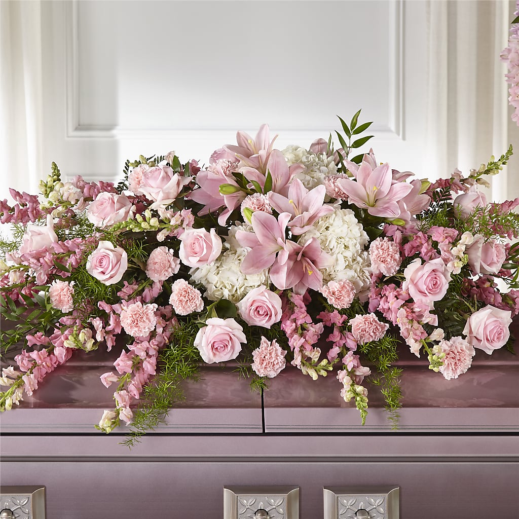 Life & Remembrance Casket Spray – Colonial Floral Fascinations, Georgetown SC