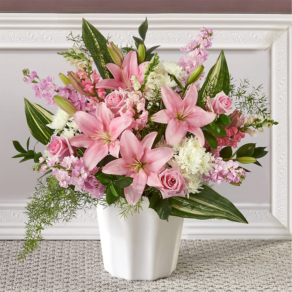 Simply Serene Floor Basket – Colonial Floral Fascinations, Georgetown SC