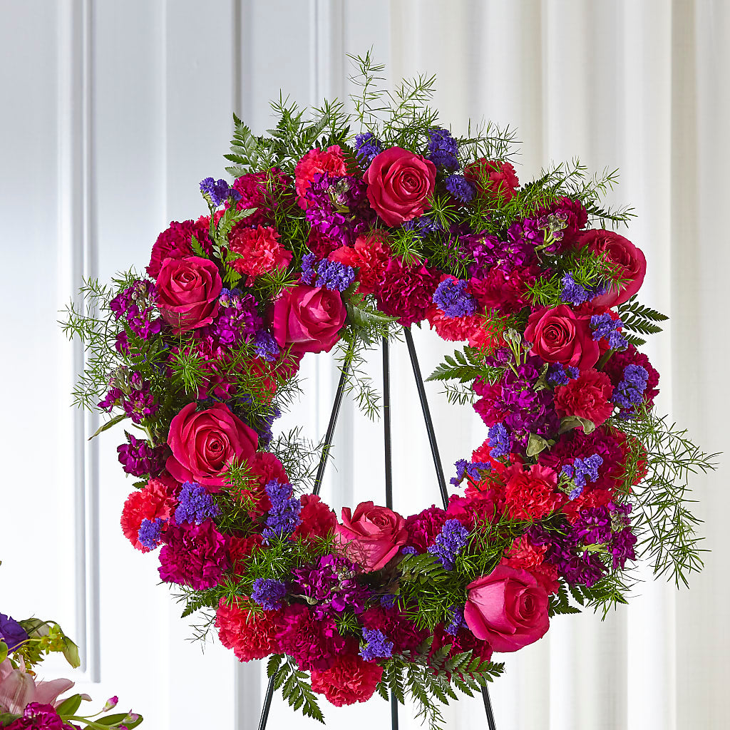 Calming Colors Wreath – Colonial Floral Fascinations, Georgetown SC