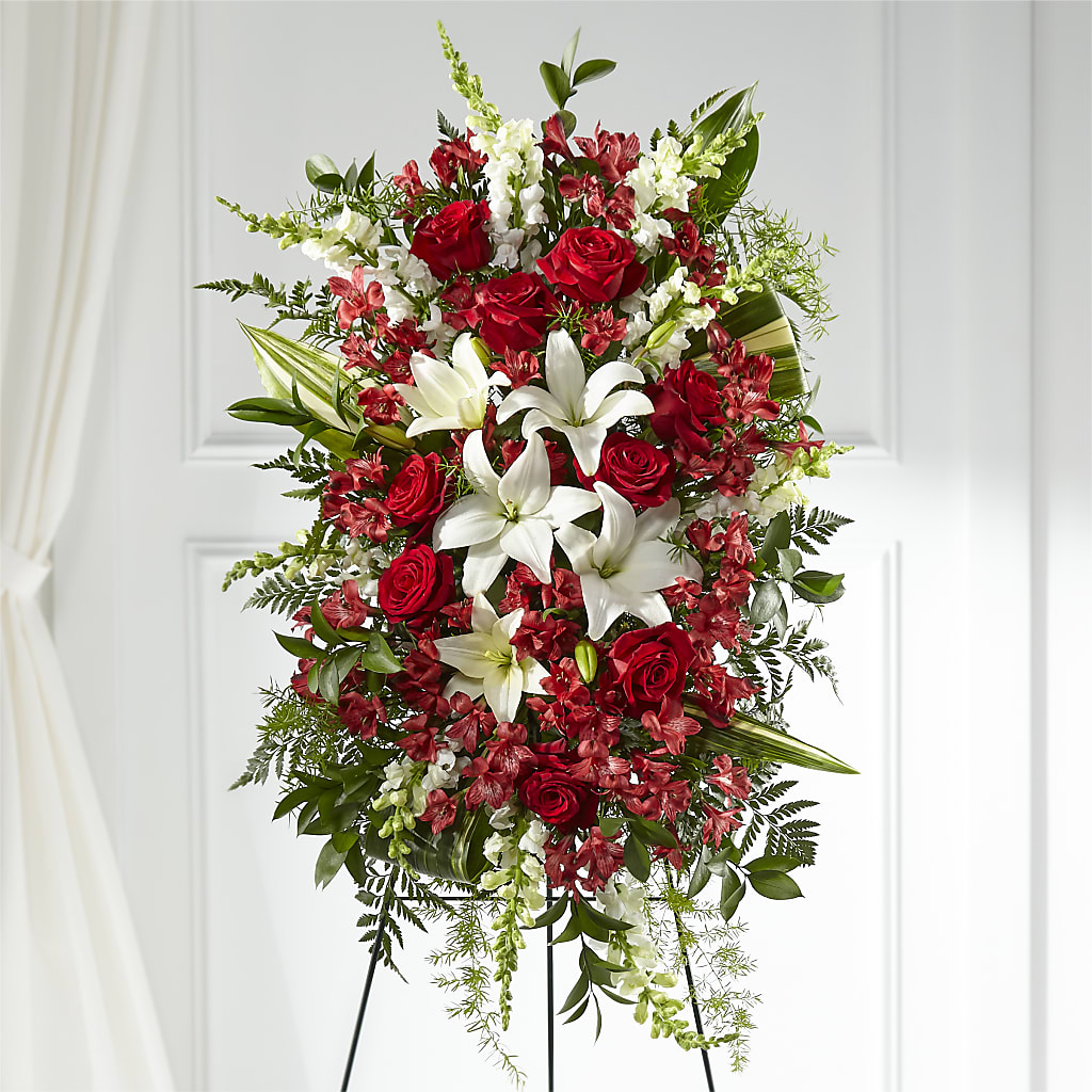 Everlasting Memory Standing Spray – Colonial Floral Fascinations, Georgetown SC