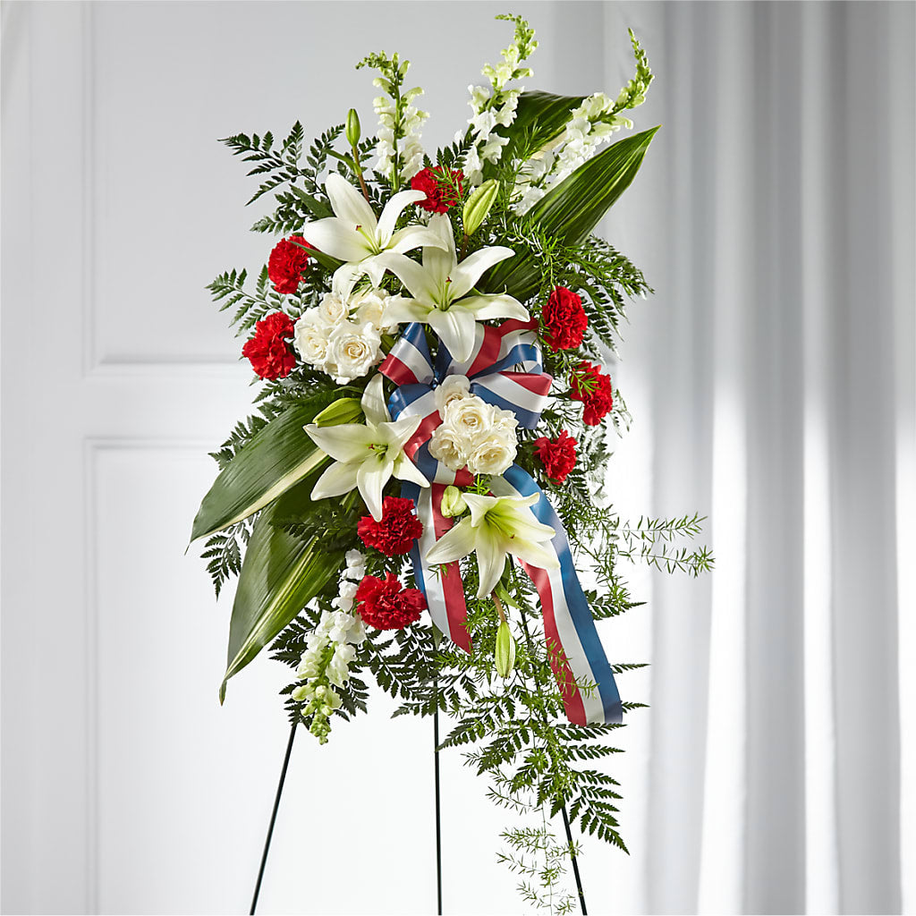 Stars of Life Standing Spray – Colonial Floral Fascinations, Georgetown SC