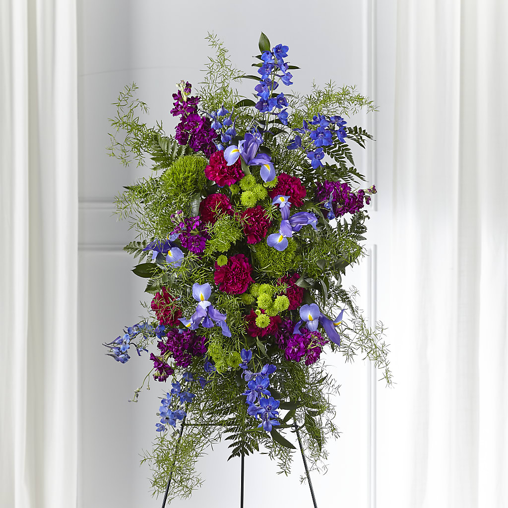 Heavenly Skies Standing Spray – Colonial Floral Fascinations, Georgetown SC