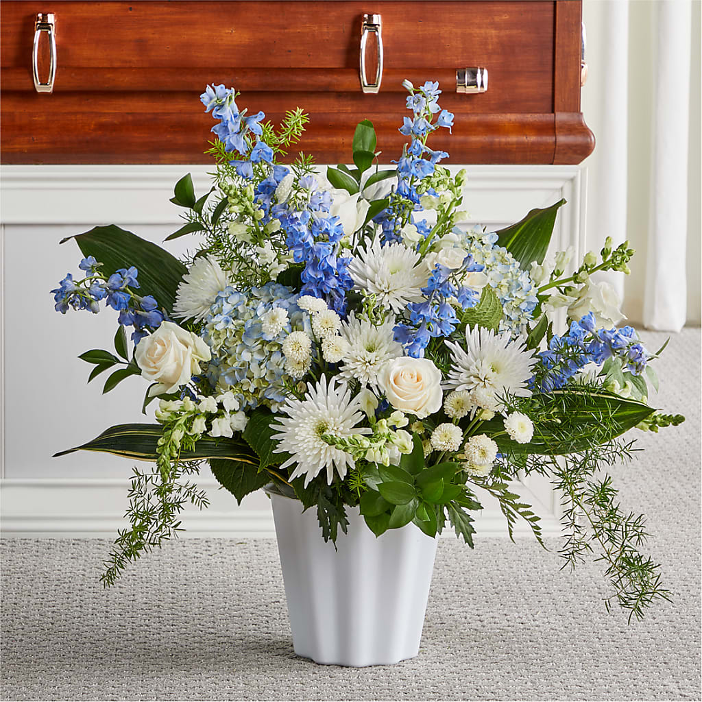 Everlasting Memories Floor Basket – Colonial Floral Fascinations, Georgetown SC