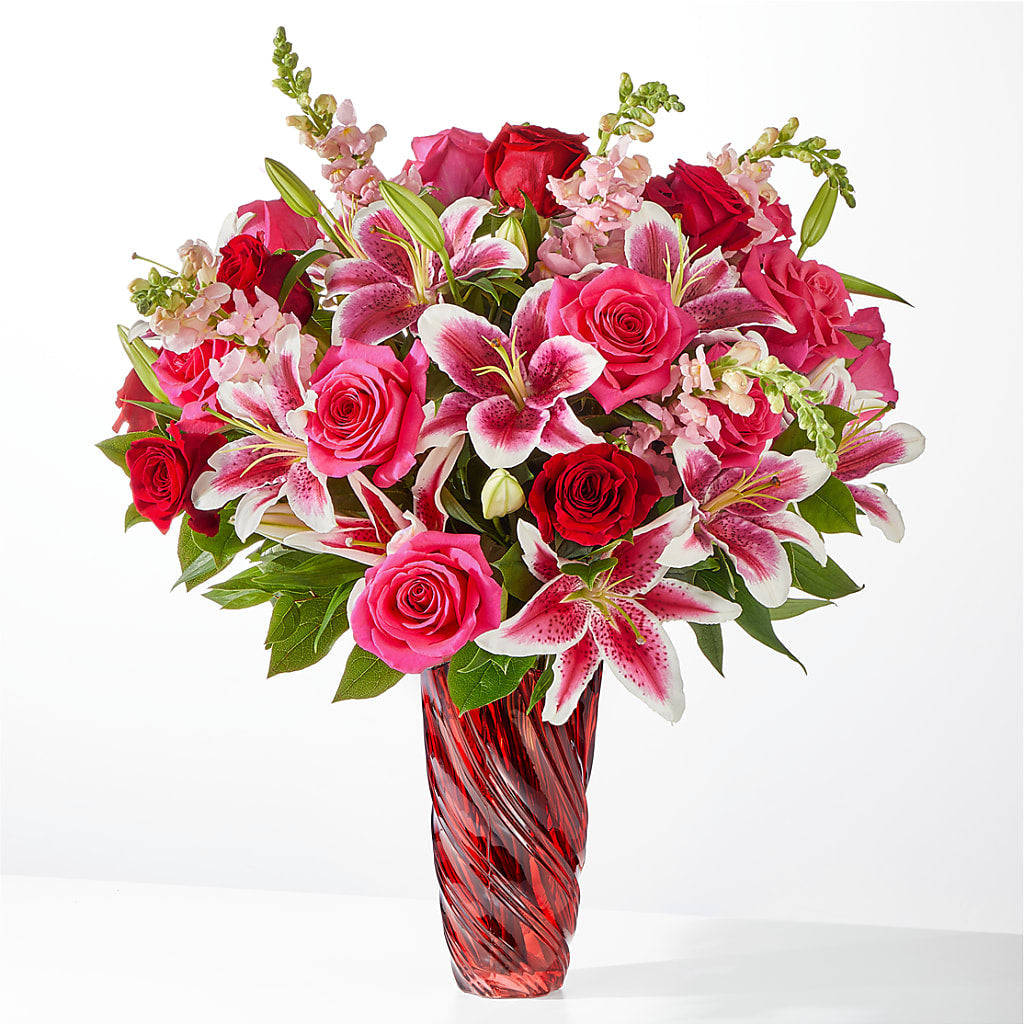 Always You Bouquet with Luxe Swirl Vase – Colonial Floral Fascinations, Georgetown SC
