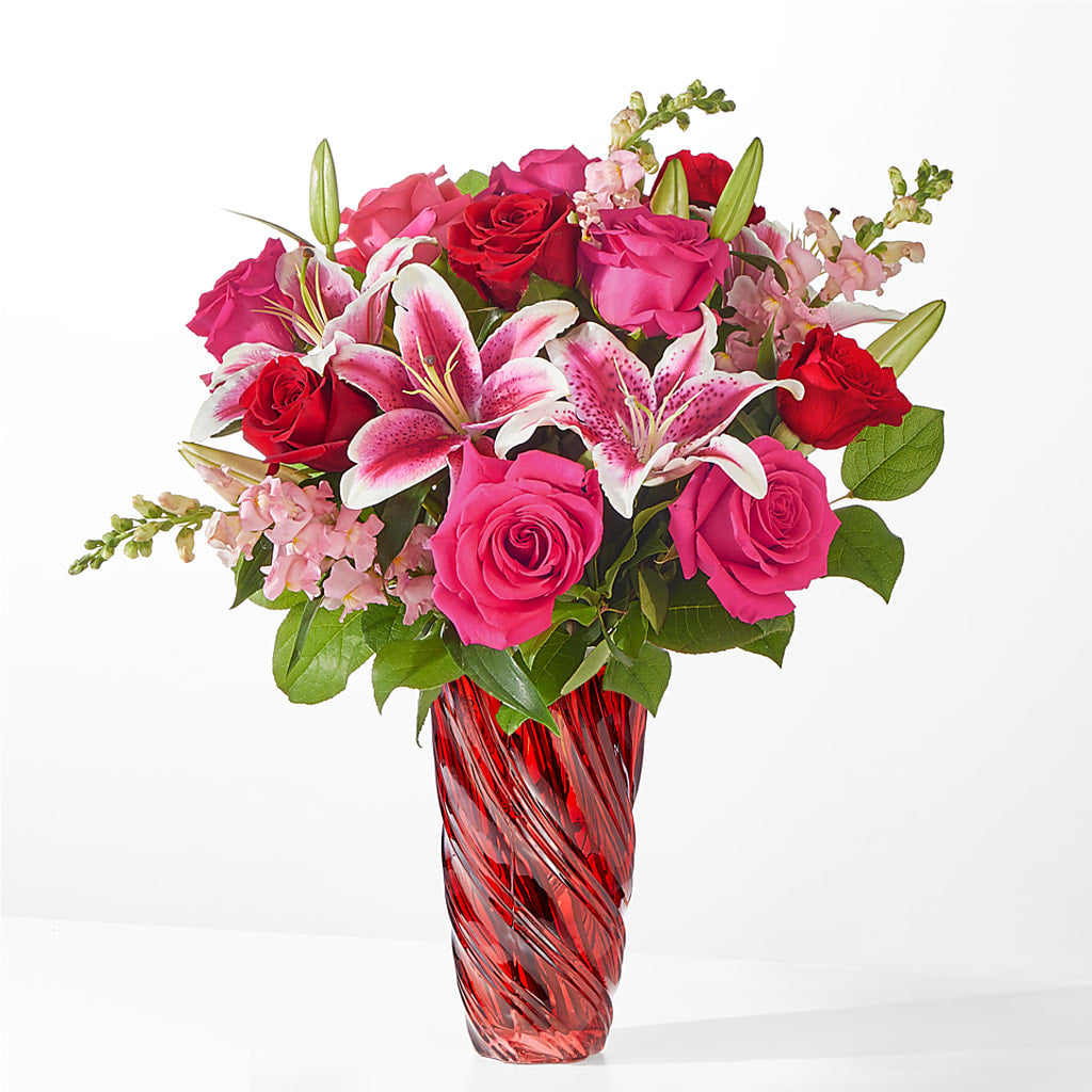 Always You Bouquet with Luxe Swirl Vase – Colonial Floral Fascinations, Georgetown SC