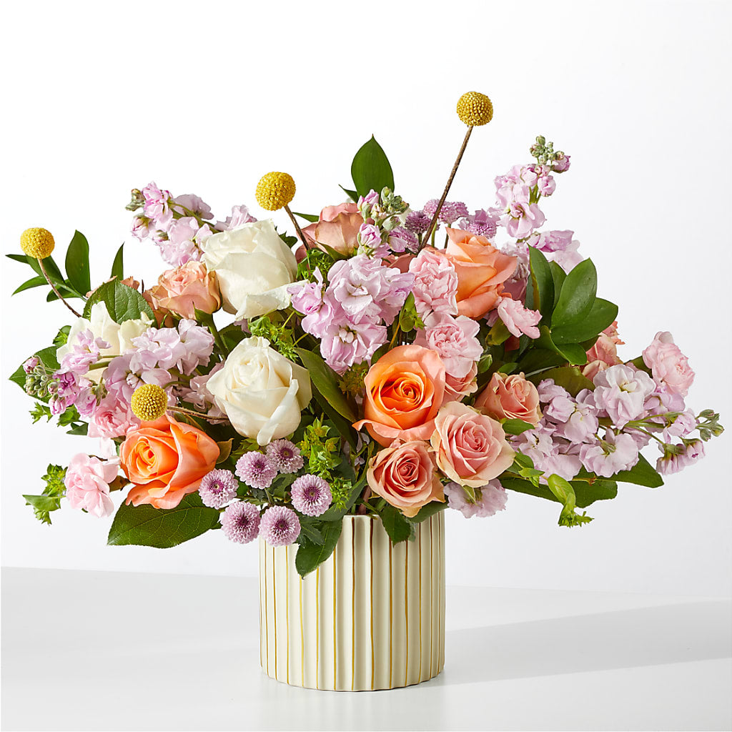 French Market Bouquet with Ivory Vase – Colonial Floral Fascinations, Georgetown SC