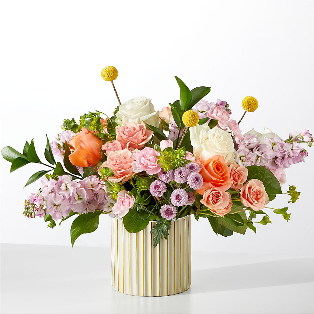 French Market Bouquet with Ivory Vase – Colonial Floral Fascinations, Georgetown SC