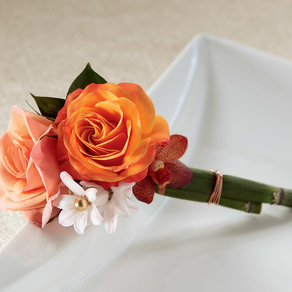 Sunset Dream Boutonniere – Colonial Floral Fascinations, Georgetown SC