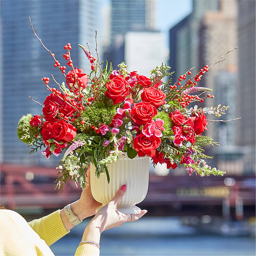 Big Red Bow Bouquet –  Colonial Floral Fascinations, Georgetown SC