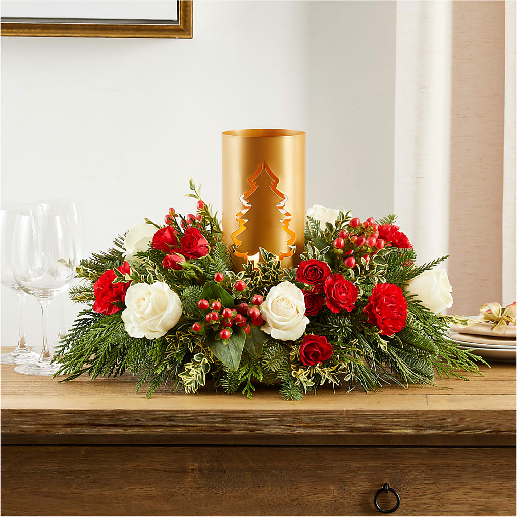 December Dreams Centerpiece –  Colonial Floral Fascinations, Georgetown SC