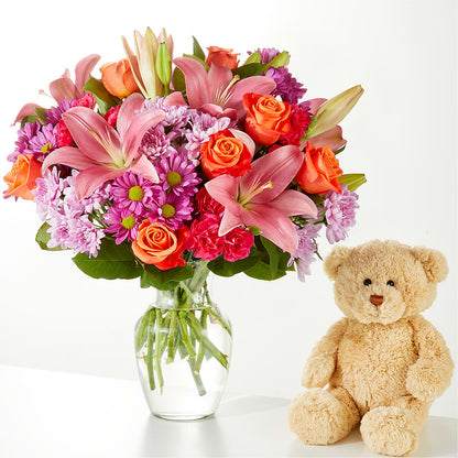 One and Only Bouquet and Bear Bundle –  Colonial Floral Fascinations, Georgetown SC