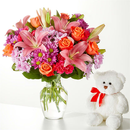 One and Only Bouquet and Bear Bundle –  Colonial Floral Fascinations, Georgetown SC