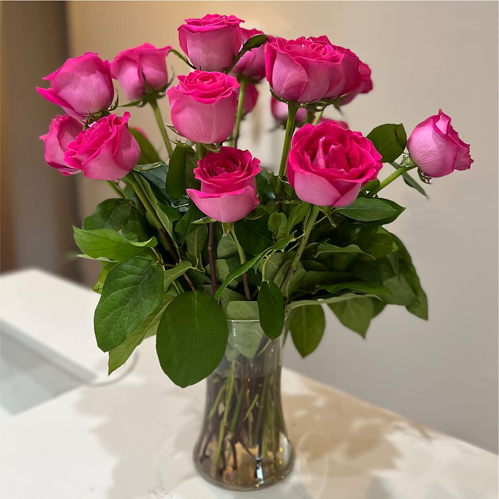 Long Stem Pink Rose Bouquet –  Colonial Floral Fascinations, Georgetown SC