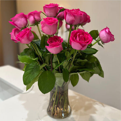 Long Stem Pink Rose Bouquet –  Colonial Floral Fascinations, Georgetown SC