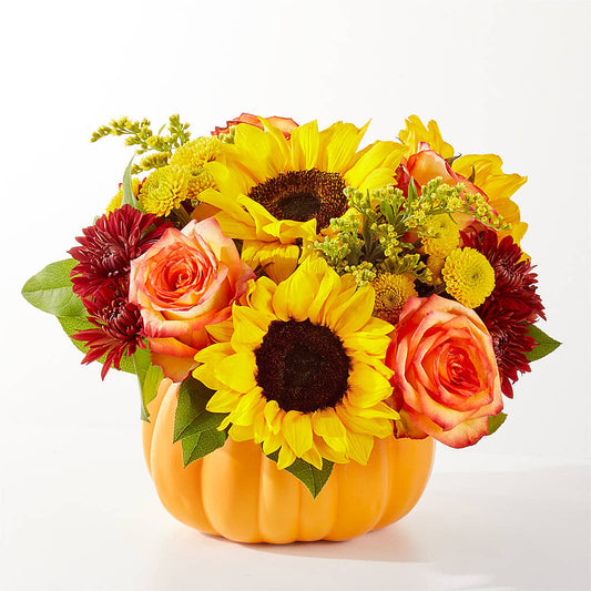 Golden Gourd Pumpkin Bouquet –  Colonial Floral Fascinations, Georgetown SC