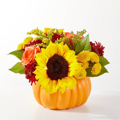Golden Gourd Pumpkin Bouquet –  Colonial Floral Fascinations, Georgetown SC