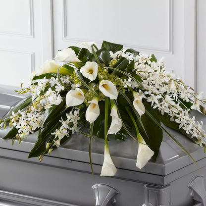 Angel Wings Casket Spray –  Colonial Floral Fascinations, Georgetown SC