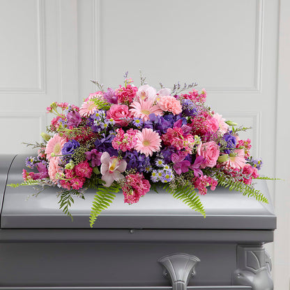 Glorious Garden Casket Spray –  Colonial Floral Fascinations, Georgetown SC
