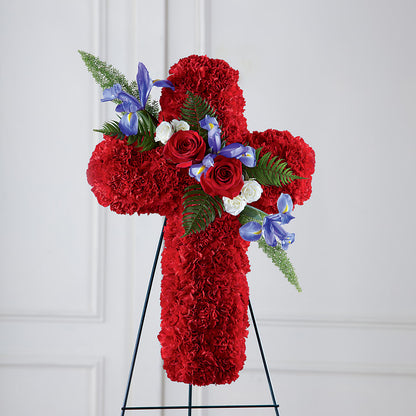 Faithful Hero Floral Cross –  Colonial Floral Fascinations, Georgetown SC