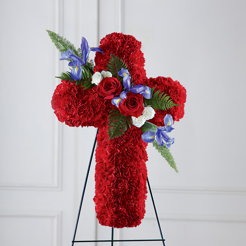Faithful Hero Floral Cross –  Colonial Floral Fascinations, Georgetown SC