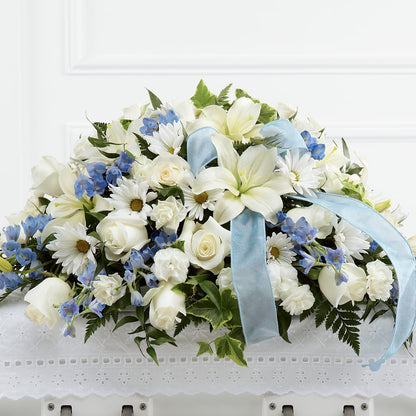 Tender Treasure Casket Spray –  Colonial Floral Fascinations, Georgetown SC