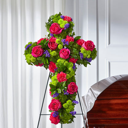 Tribute Rose Floral Cross –  Colonial Floral Fascinations, Georgetown SC