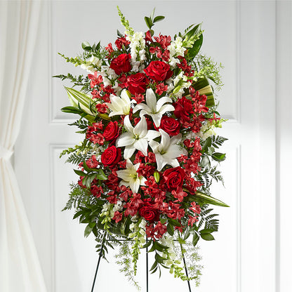 Everlasting Memory Standing Spray –  Colonial Floral Fascinations, Georgetown SC