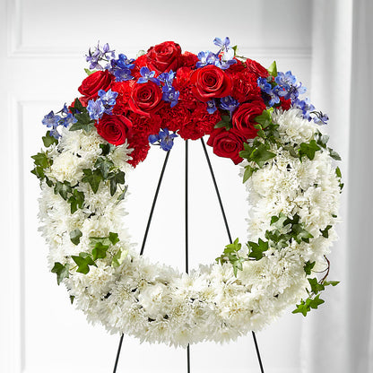 Patriotic Passion Wreath –  Colonial Floral Fascinations, Georgetown SC