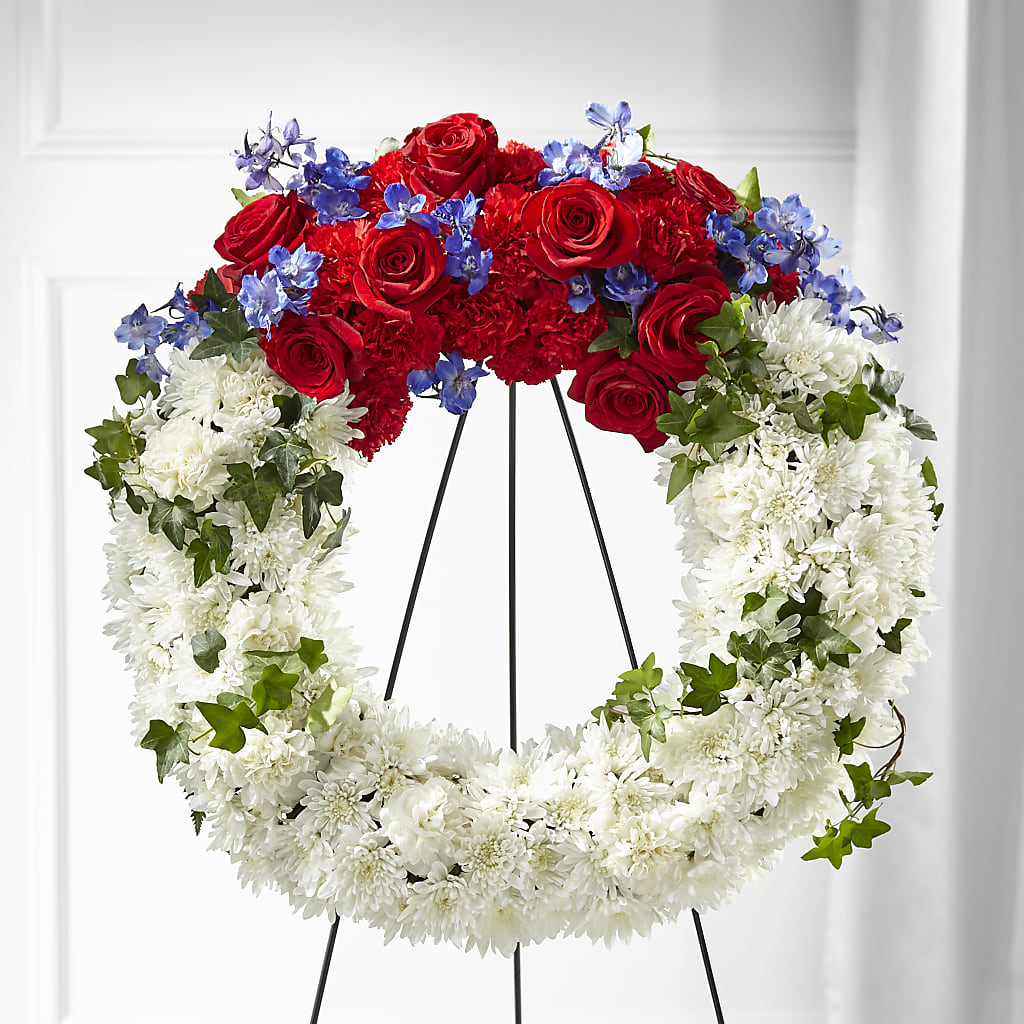Patriotic Passion Wreath –  Colonial Floral Fascinations, Georgetown SC