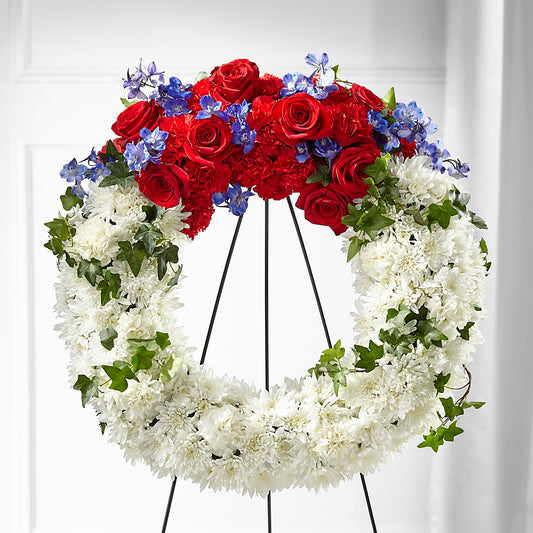 Patriotic Passion Wreath –  Colonial Floral Fascinations, Georgetown SC