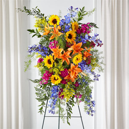 Sunlit Memories Standing Spray (Standard) –  Colonial Floral Fascinations, Georgetown SC