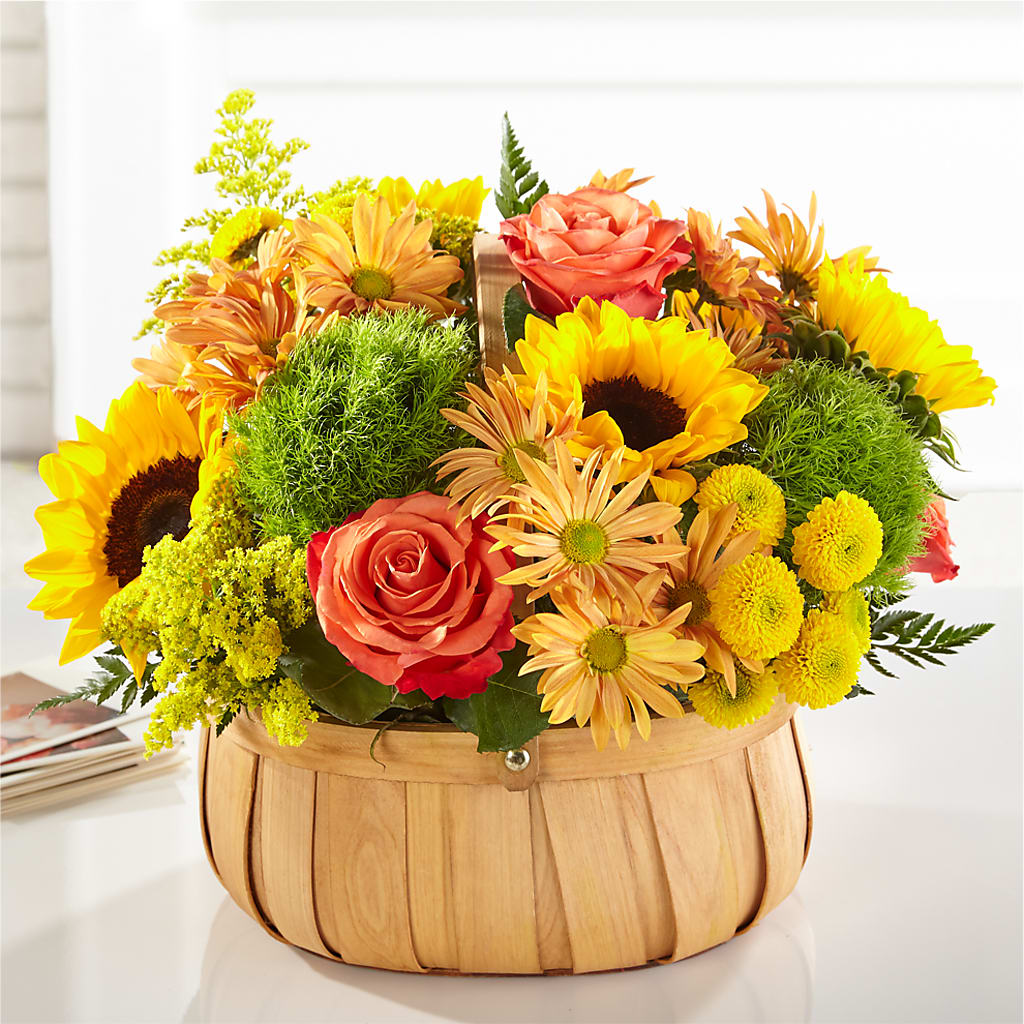Harvest Sunflower Basket –  Colonial Floral Fascinations, Georgetown SC