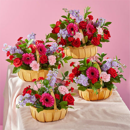 Pink Picnic Basket –  Colonial Floral Fascinations, Georgetown SC