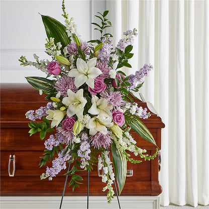 Grateful Hearts Standing Spray –  Colonial Floral Fascinations, Georgetown SC