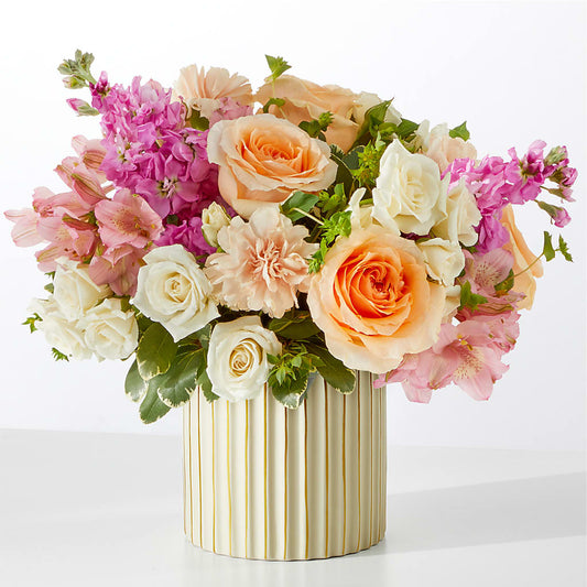 Paradise Bouquet with Ivory Vase –  Colonial Floral Fascinations, Georgetown SC