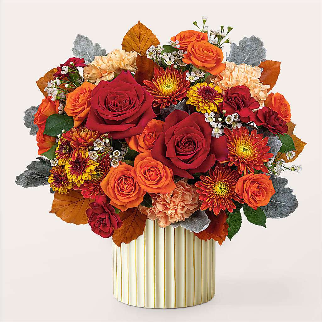 Merlot Bouquet with Ivory Vase –  Colonial Floral Fascinations, Georgetown SC