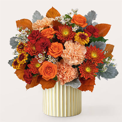 Merlot Bouquet with Ivory Vase –  Colonial Floral Fascinations, Georgetown SC