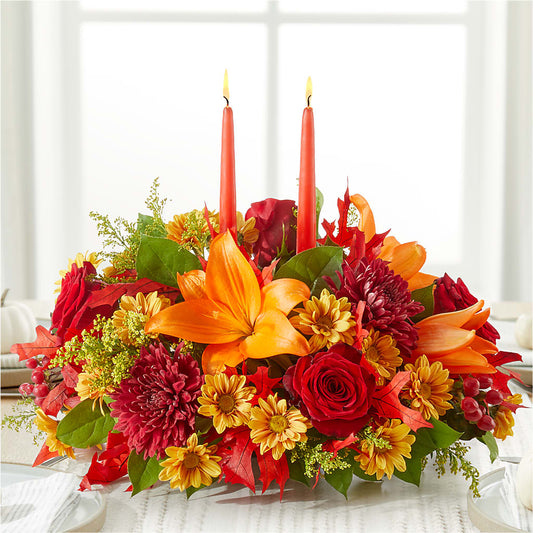 Autumn's Embrace Centerpiece –  Colonial Floral Fascinations, Georgetown SC
