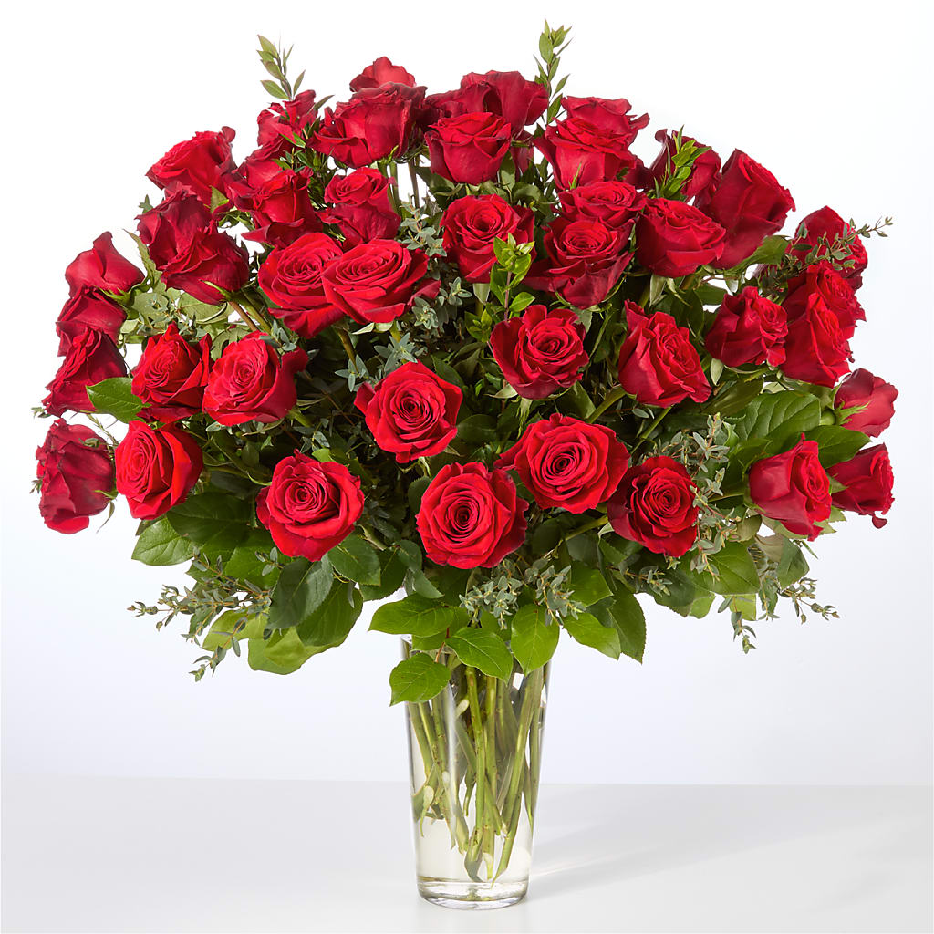Forever Yours Fifty Stem Red Rose Bouquet –  Colonial Floral Fascinations, Georgetown SC