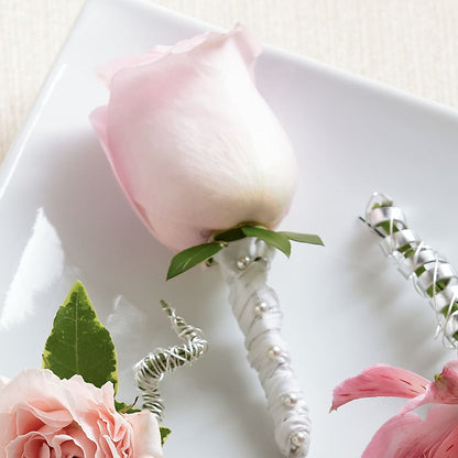 Pink Rose Boutonniere –  Colonial Floral Fascinations, Georgetown SC