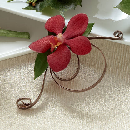 Red Mokara Boutonniere –  Colonial Floral Fascinations, Georgetown SC